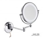 Best Wall Mounted LED Lighted Hardwired Makeup Mirror in Polished Chrome